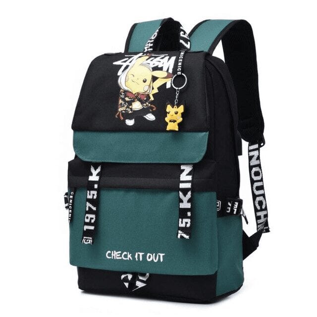 Mochila Pokémon Pikachu Verde Mochila Pokémon Pikachu Verde