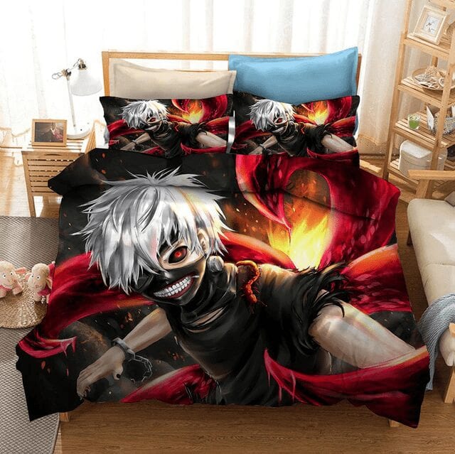 Funda Nórdica Tokyo Ghoul Kaneki Escamoso Kagune Funda Nórdica Tokyo Ghoul Kaneki Escamoso Kagune