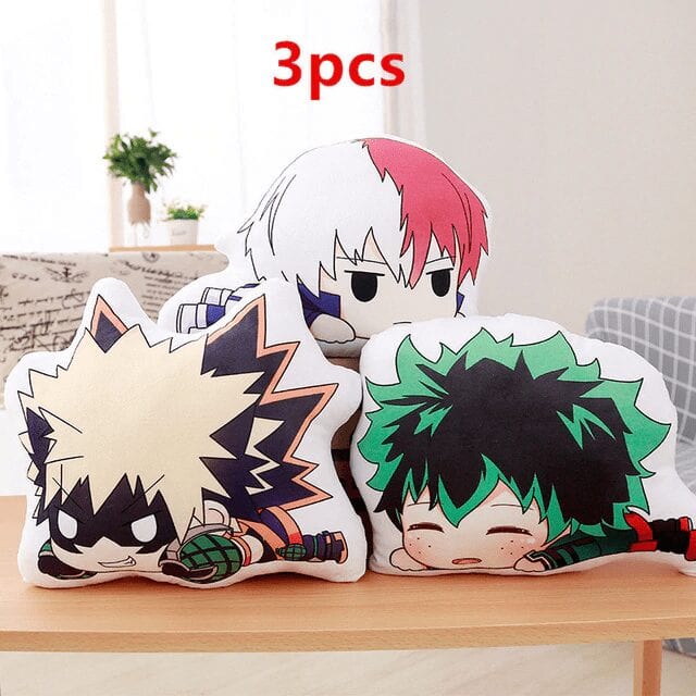 Peluche My Hero Academia Katsuki Deku et Shoto Peluche My Hero Academia Katsuki Deku et Shoto