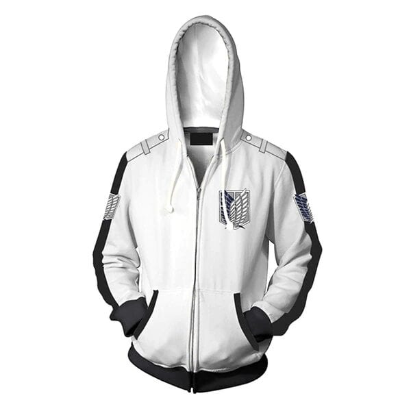 Ataque a los titanes Batallón de Exploración Sudadera Blanca Ataque a los titanes Batallón de Exploración Sudadera Blanca