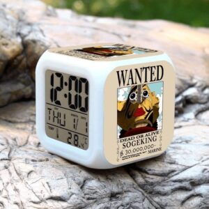 Reloj despertador One Piece Wanted Sogeking
