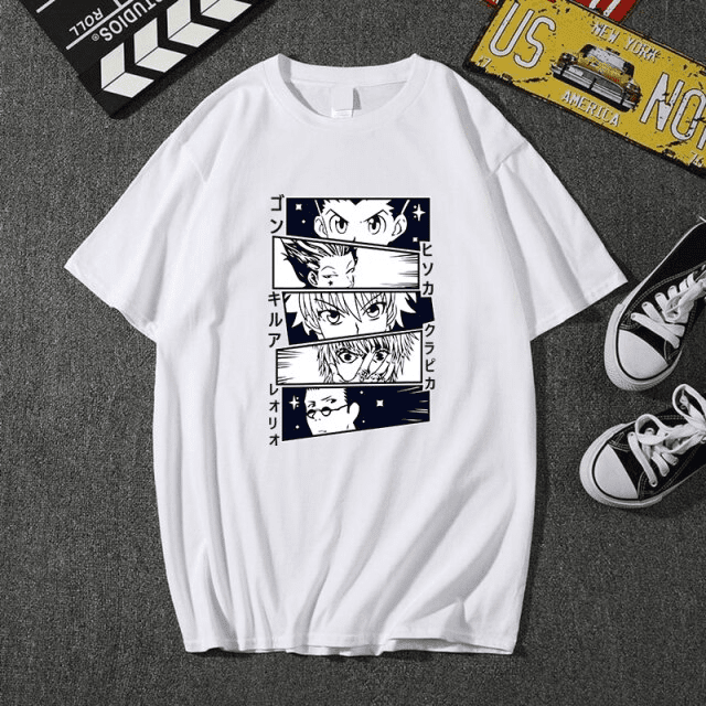 Camiseta Hunter X Hunter Protagonistas Principales Blanco Camiseta Hunter X Hunter Protagonistas Principales Blanco