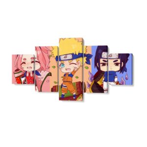 Pintura Naruto Equipo 7 Chibi