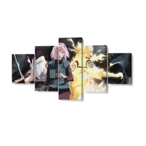 Pintura Naruto Equipo Kakashi vs Kaguya