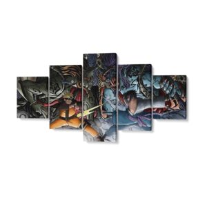 Pintura Naruto contra Sasuke