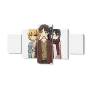 Cuadro SNK Eren Mikasa Armin