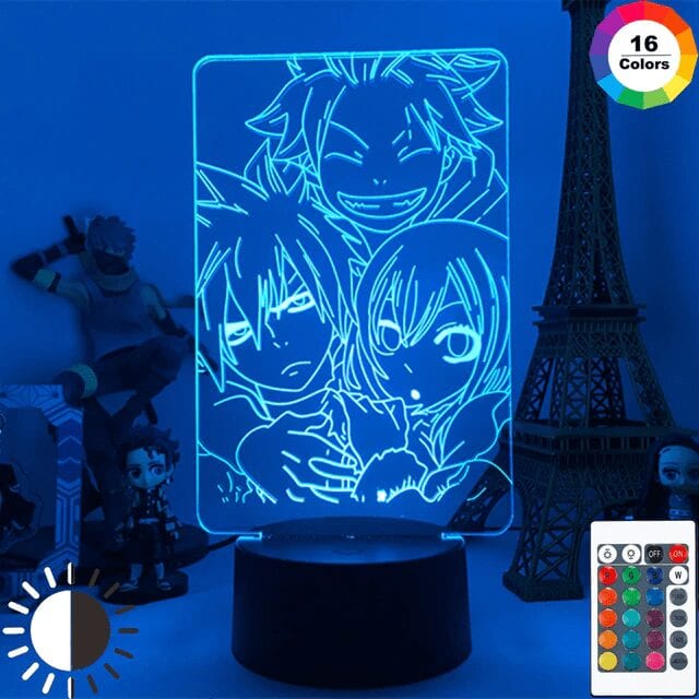 Lámpara Fairy Tail Natsu Lucy Grey Lámpara Fairy Tail Natsu Lucy Grey