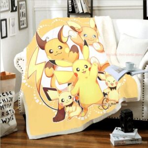 Pokémon Pichu Pikachu Raichu Plaid Set
