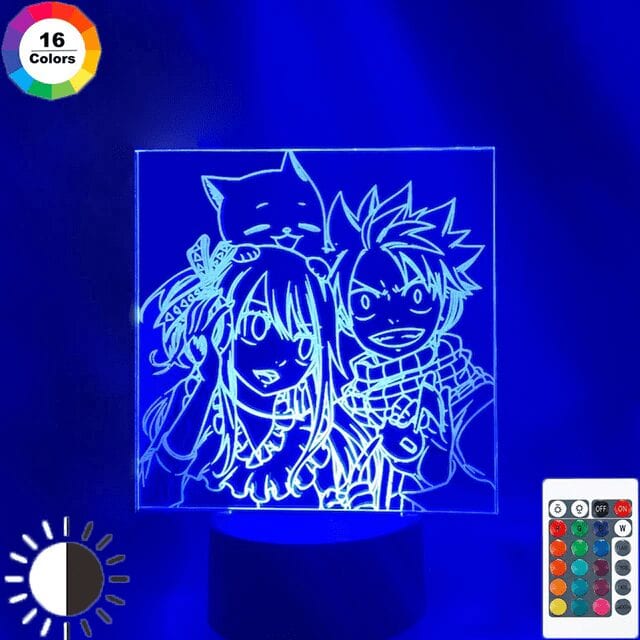 Lámpara Fairy Tail Natsu Lucy Happy Lámpara Fairy Tail Natsu Lucy Happy