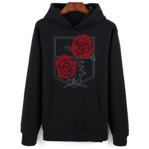 Ataque de los Titanes Guarnición Sudadera Negra
