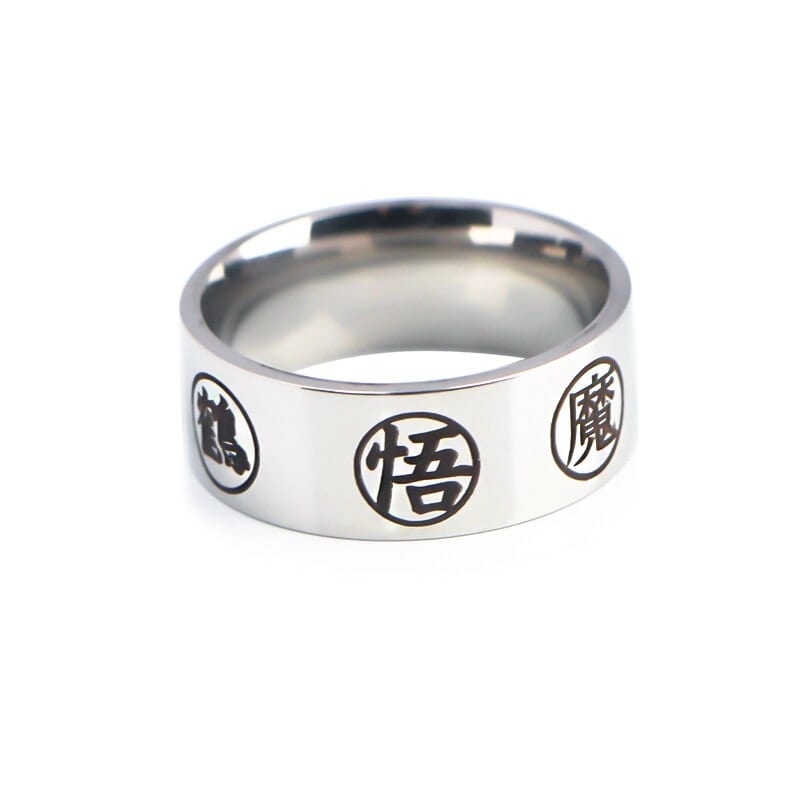 Anillo Dragon Ball Z Kanji Negro Anillo Dragon Ball Z Kanji Negro
