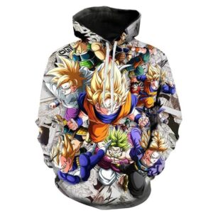 Dragon Ball Z Todo Sudadera Saiyan