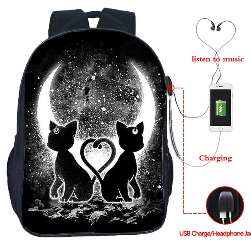 Mochila Sailor Moon Artemis y Luna Mochila Sailor Moon Artemis y Luna