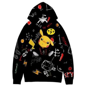 Sudadera Pokémon Pikachu Streetwear Negra