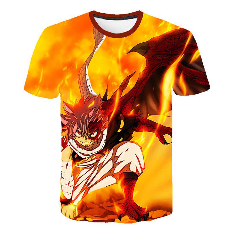 Camiseta Fairy Tail Natsu Dragon Camiseta Fairy Tail Natsu Dragon