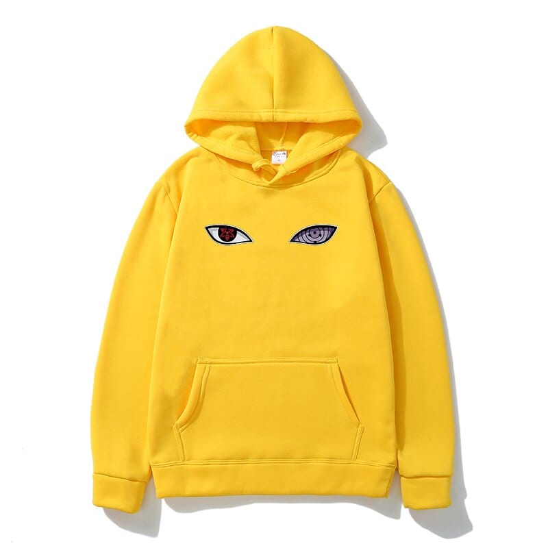 Sudadera Naruto Rinnegan Mangekyou Sharingan Amarillo Sudadera Naruto Rinnegan Mangekyou Sharingan Amarillo