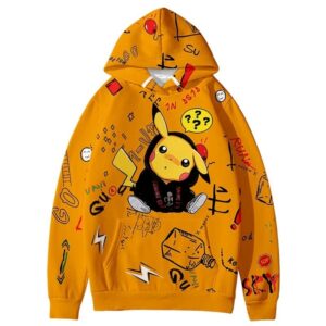 Sudadera Pokémon Pikachu Streetwear Naranja