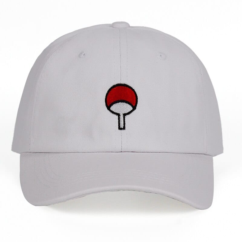 Naruto Uchiwa Logo Gorra Blanca Naruto Uchiwa Logo Gorra Blanca