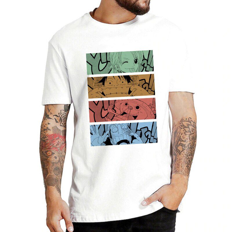 Camiseta One Piece Nami Luffy Chopper Usopp Camiseta One Piece Nami Luffy Chopper Usopp
