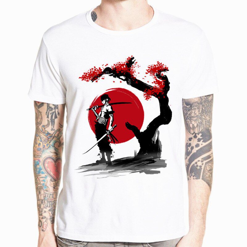 Camiseta One Piece Zoro Red Moon Camiseta One Piece Zoro Red Moon