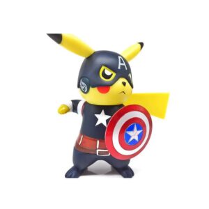 Figura de acción de Pokémon Pikachu Capitán América