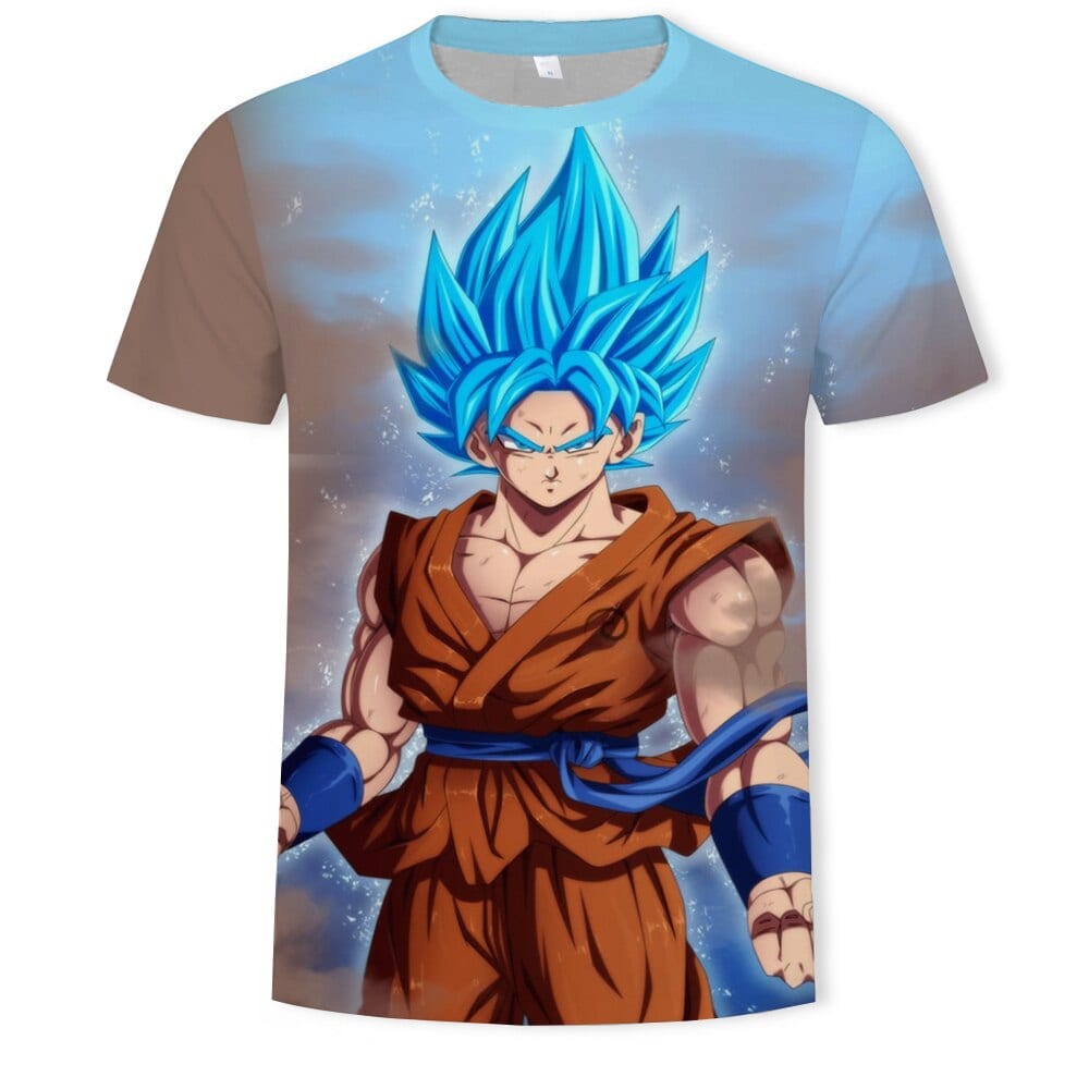 Camiseta DBZ Goku SSJ Azul Camiseta DBZ Goku SSJ Azul