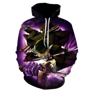 Sudadera One Piece Zoro Attack