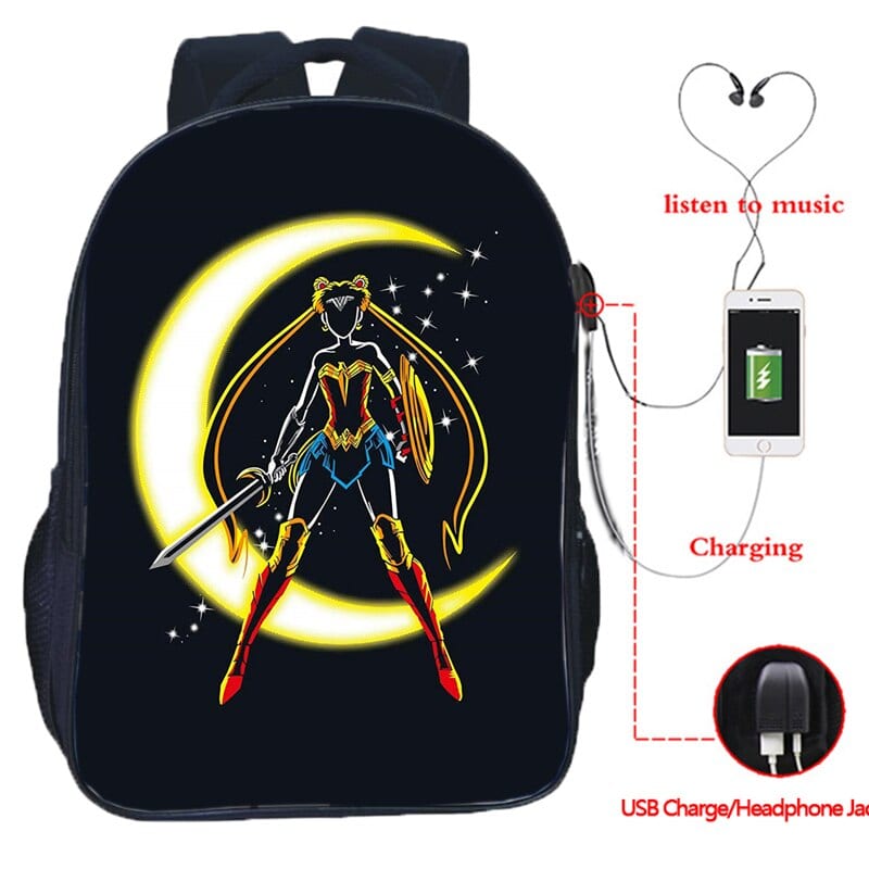 Mochila Sailor Moon Wonder Woman Mochila Sailor Moon Wonder Woman