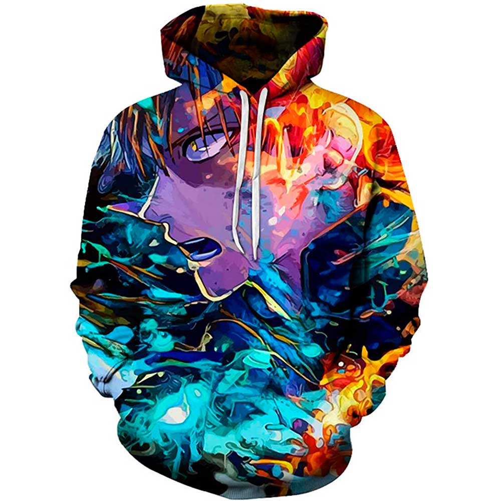 Sudadera My Hero Academia Shoto Fuego y Hielo Sudadera My Hero Academia Shoto Fuego y Hielo