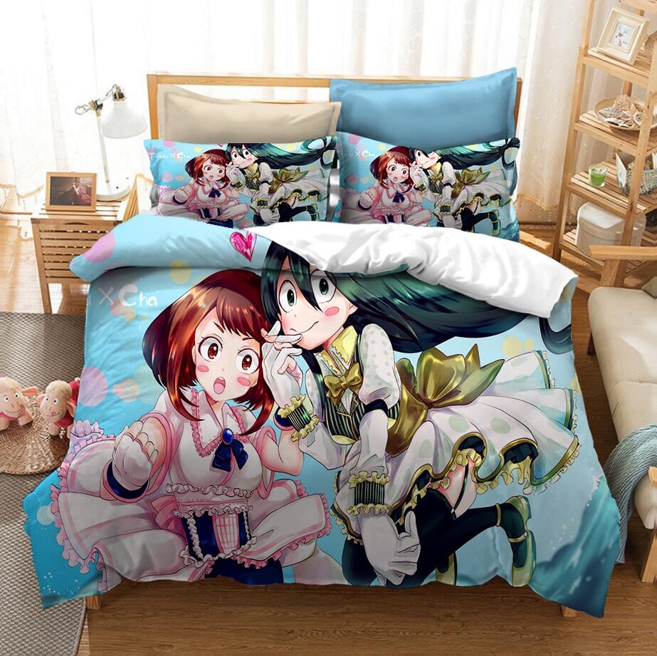 Funda Nórdica My Hero Academia Ochako x Tsuyu Funda Nórdica My Hero Academia Ochako x Tsuyu