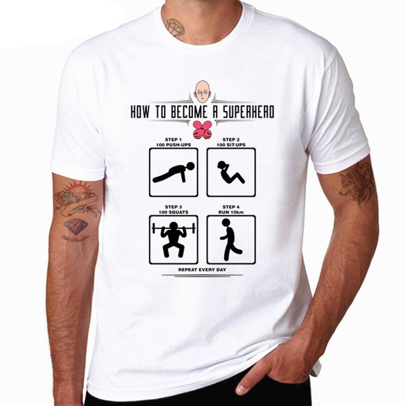 Camiseta One Punch Man How to Become a SuperHero Camiseta One Punch Man How to Become a SuperHero