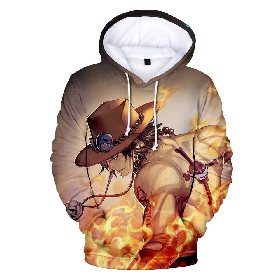 Sudadera One Piece Ace with a Scorching Fist Sudadera Sudadera One Piece Ace with a Scorching Fist Sudadera