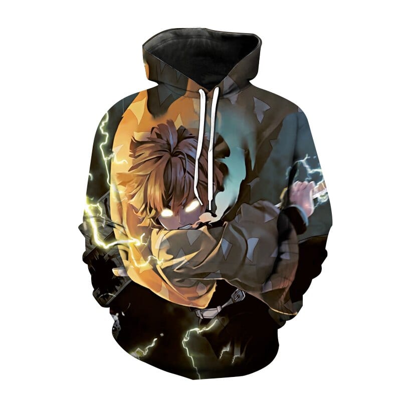 Sudadera Cazadora de Demonios Zenitsu Aliento Relámpago Sudadera Cazadora de Demonios Zenitsu Aliento Relámpago