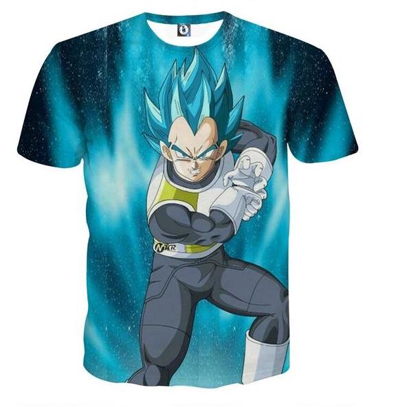 DBS Vegeta Super Saiyan Azul Camiseta DBS Vegeta Super Saiyan Azul Camiseta