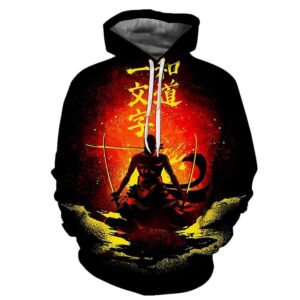 Sudadera de una pieza Zoro Kanji
