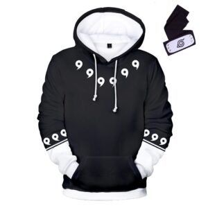 Naruto Sudadera Magatama Negro Completo