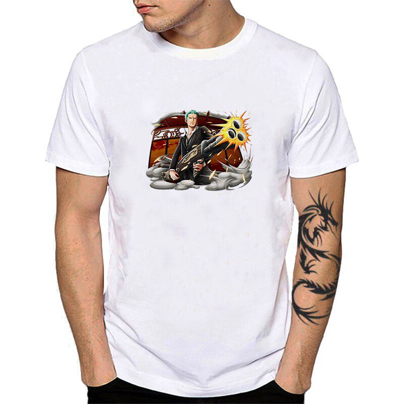 Camiseta One Piece Zoro Gun Camiseta One Piece Zoro Gun