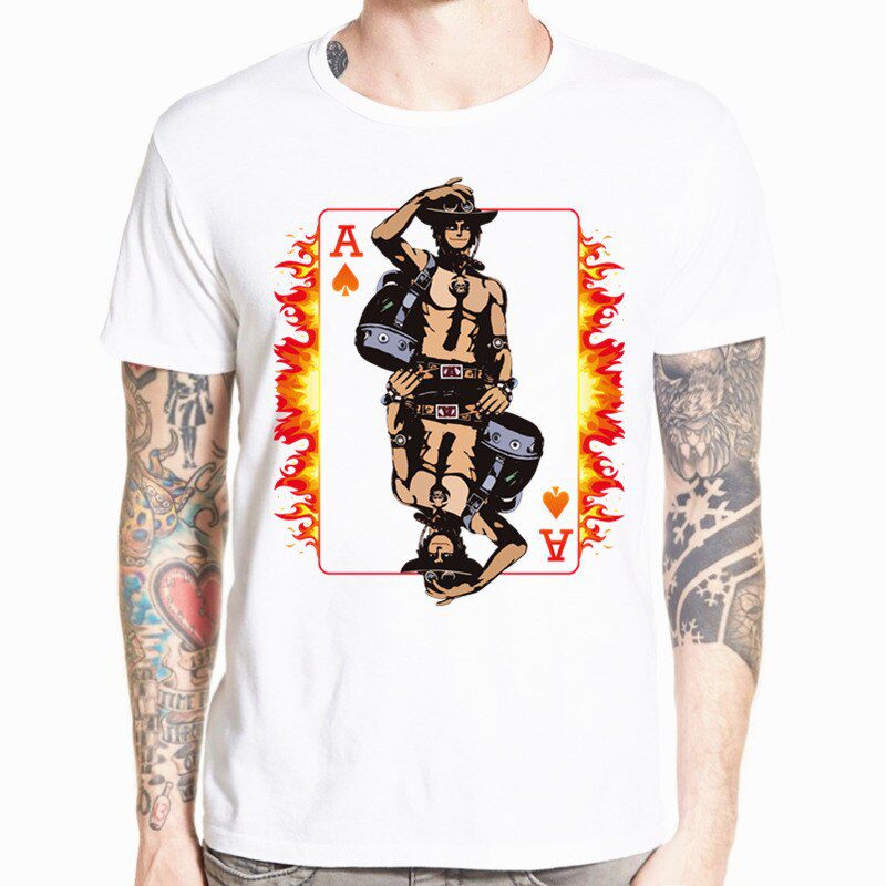 Camiseta One Piece Ace Map Camiseta One Piece Ace Map