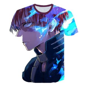 Camiseta My Hero Academia Shoto Fuego y Hielo