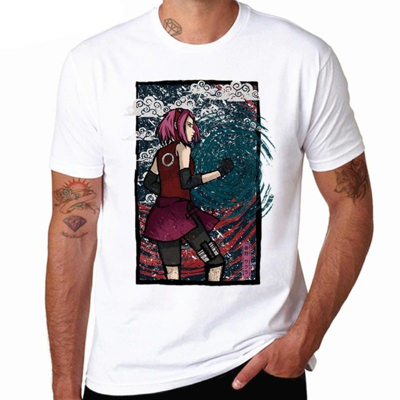 Camiseta Naruto Sakura Haruno Camiseta Naruto Sakura Haruno