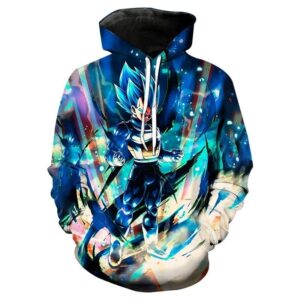 Dragon Ball Super Vegeta Sudadera SSJ Azul