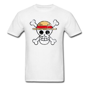 Camiseta One Piece Vintage Logo Blanca