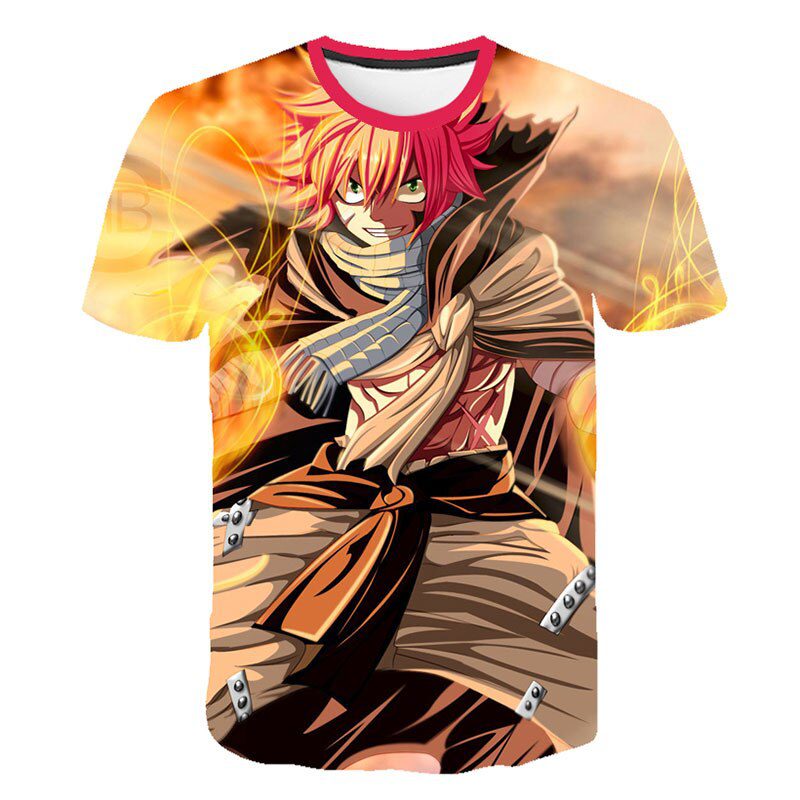 Camiseta Fairy Tail Natsu Fire Mage Camiseta Fairy Tail Natsu Fire Mage