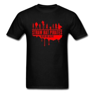 Camiseta One Piece Straw Hat Pirates Negra