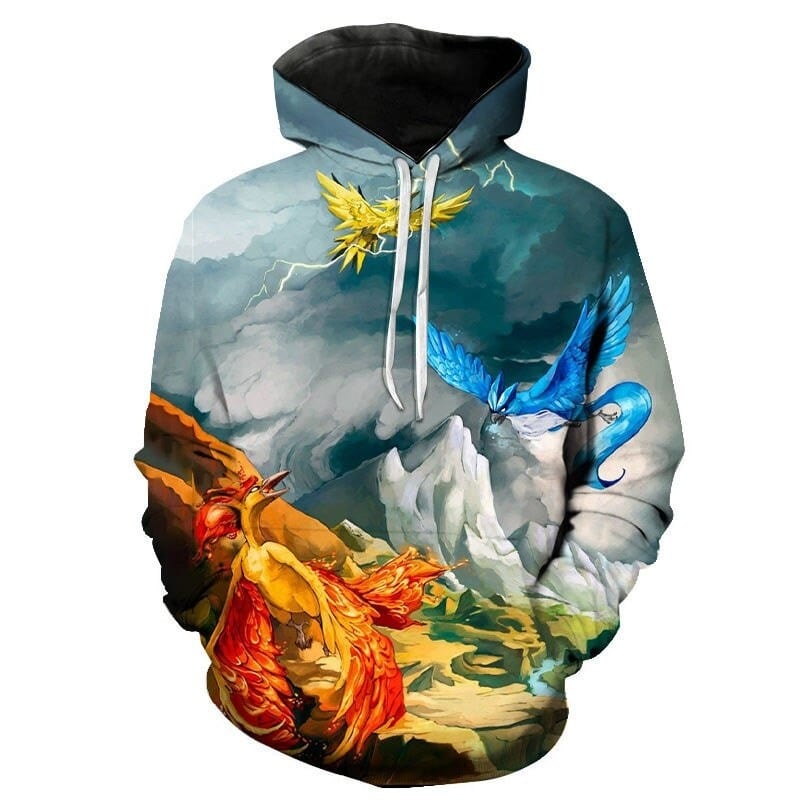 Sudadera Pokémon Pájaros Legendarios Sudadera Pokémon Pájaros Legendarios