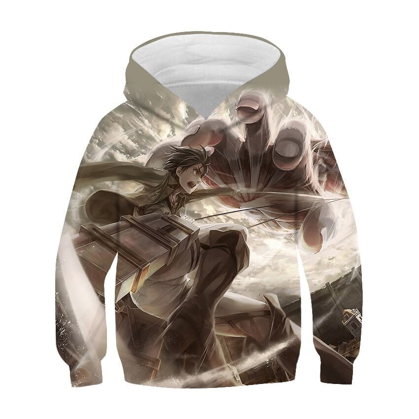 Ataque a los titanes Sudadera Eren vs Titán Colosal Ataque a los titanes Sudadera Eren vs Titán Colosal