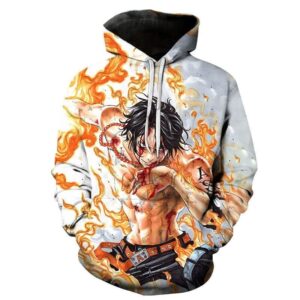 Sudadera One Piece Ace Mera Mera no Mi