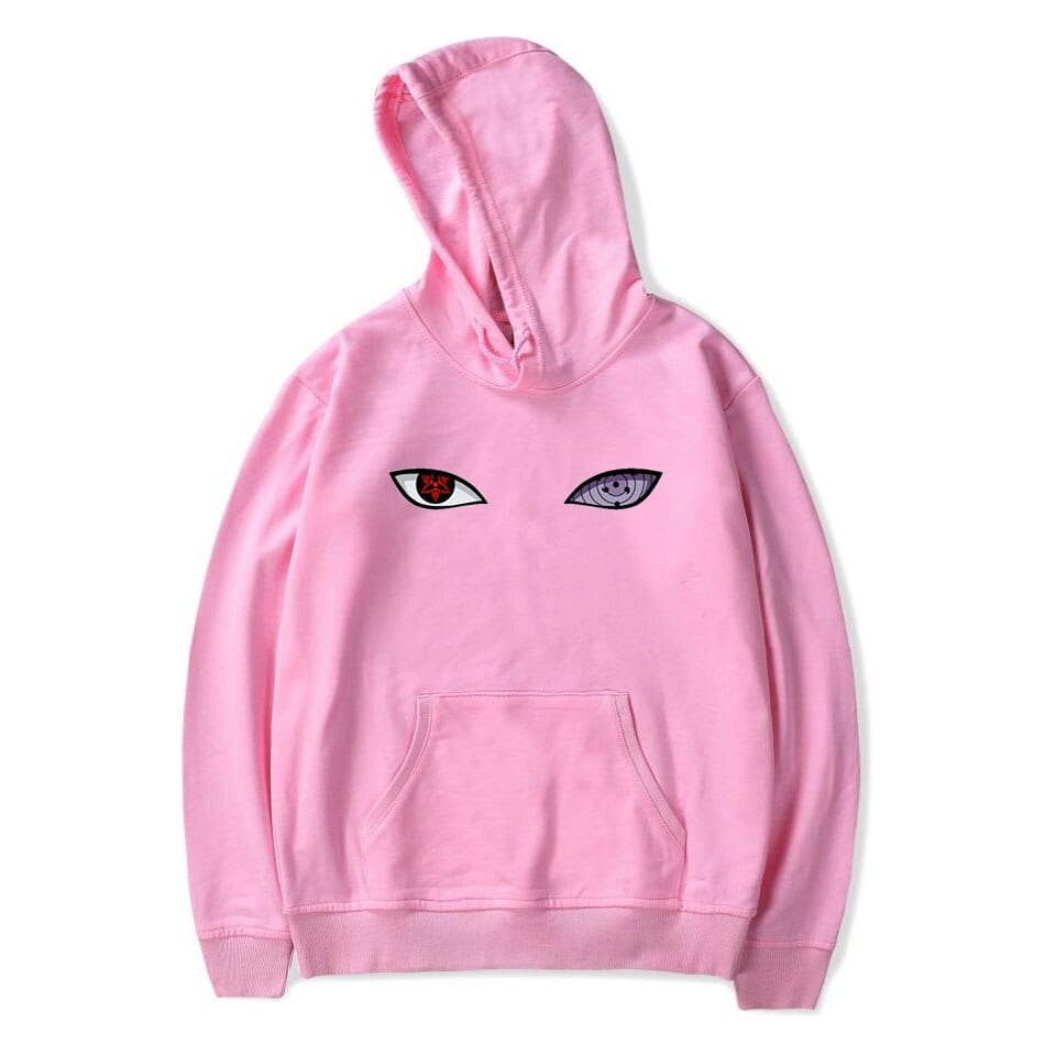 Sudadera Naruto Rinnegan Mangekyou Sharingan Rosa Sudadera Naruto Rinnegan Mangekyou Sharingan Rosa