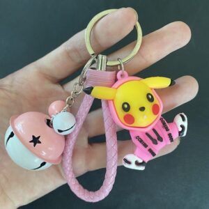 Pokémon Pikachu Campana Llavero Rosa
