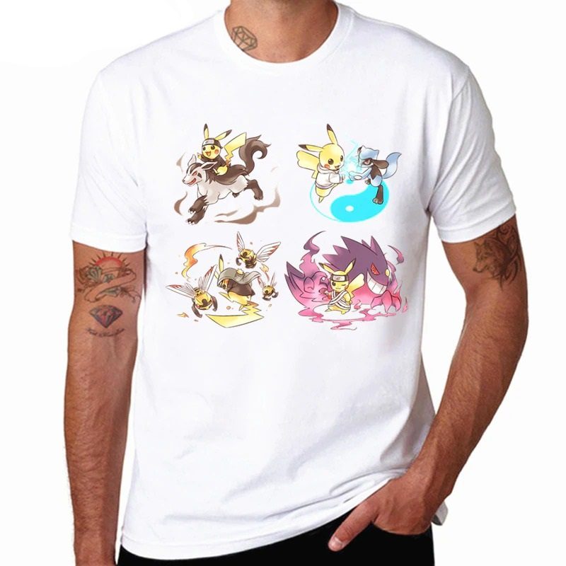 Naruto Pikachu Camiseta Naruto Pikachu Camiseta
